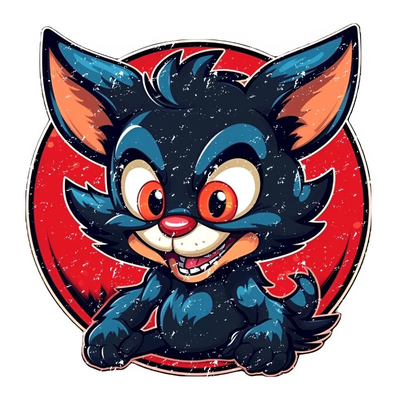 Super cute tasmanian Devil retro style