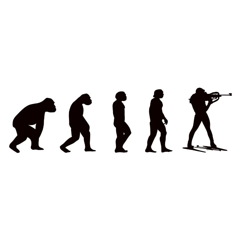 Biathlet Biathlon Geschenk Evolution Wintersport