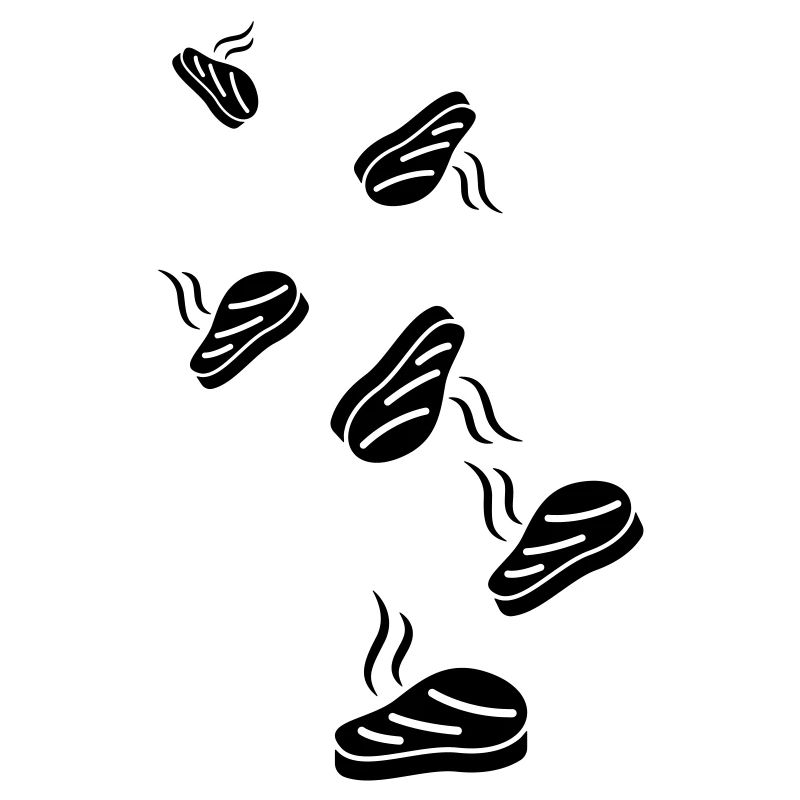 Icône de steak Silhouette