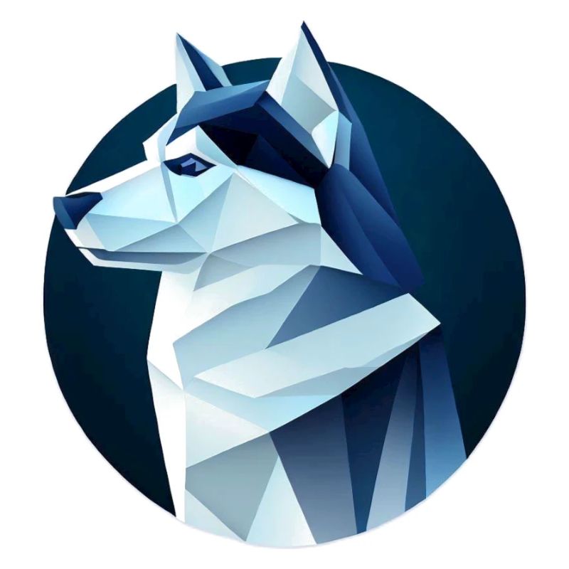Chien husky comme un loup