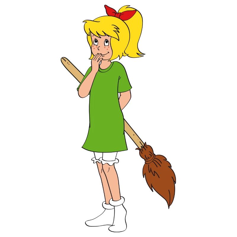 Bibi Blocksberg shy with mashed potatoes