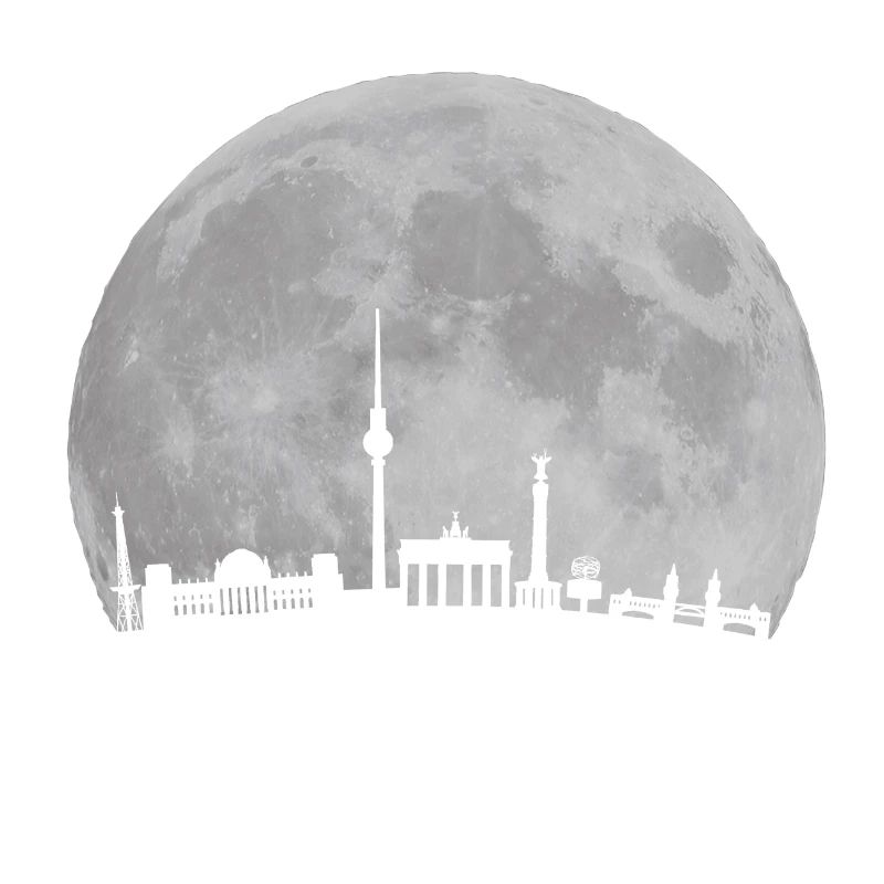 Horizon de Berlin devant la lune tour de