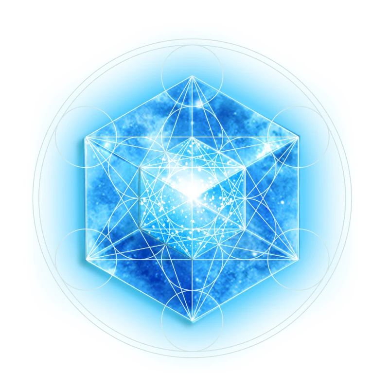 Metatrons Cube with TESSERACT, Hypercube 4D,
