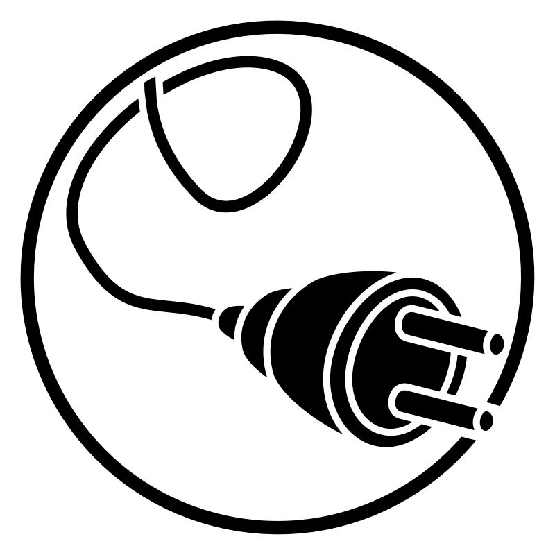 circle round logo connect connection cable plug