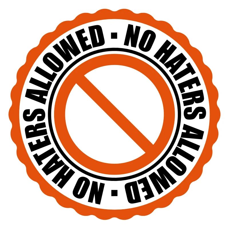 no haters allowed interdit signe signe cachet