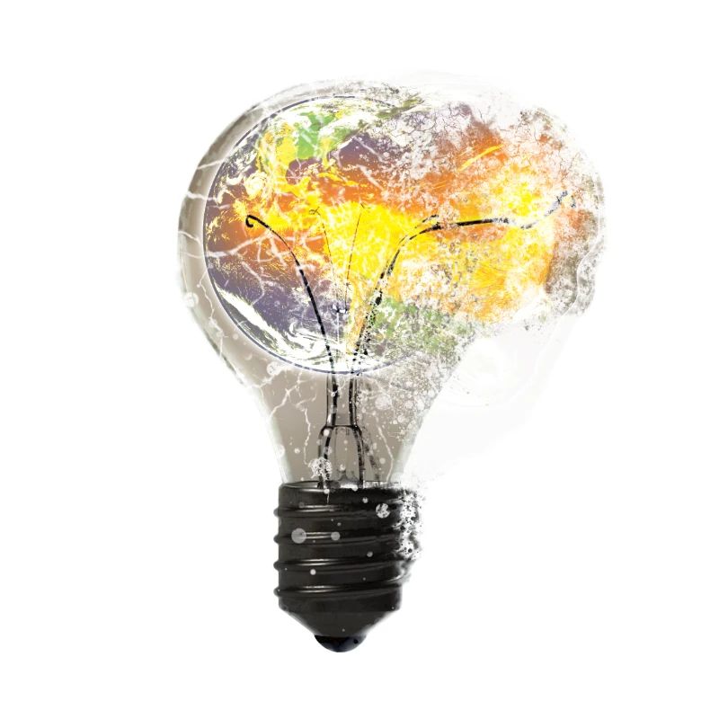 Exploding light bulb bulb lamp earth world