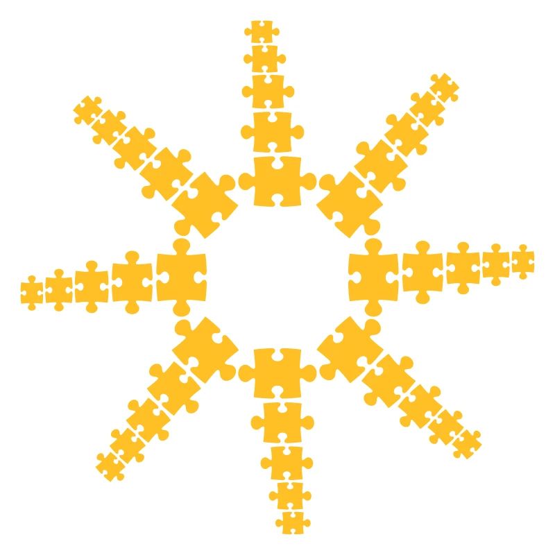 star puzzle sun pattern piece puzzle game puzzled