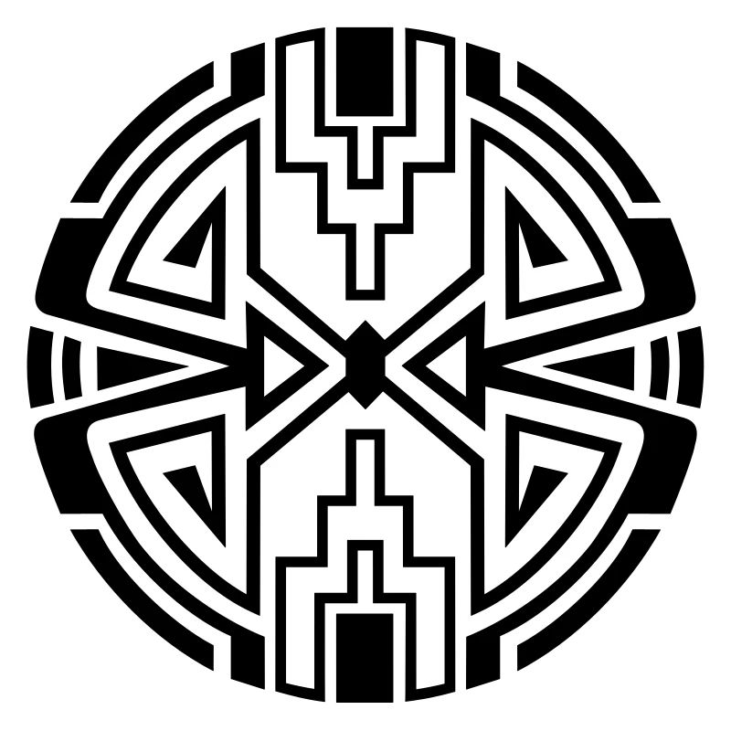 Native circle symbol, arrows & diamond - Intention