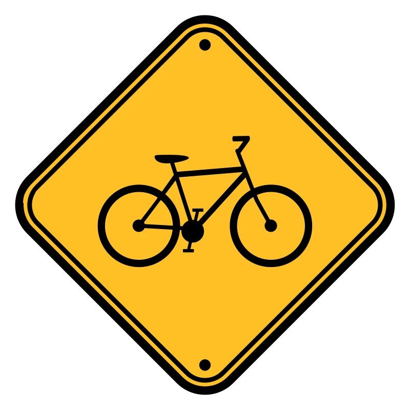 Signboard Bicycle Sign Note Warning Zone