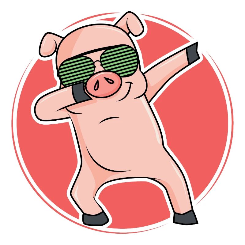 Dabbing Pic Pig dab cool dance move