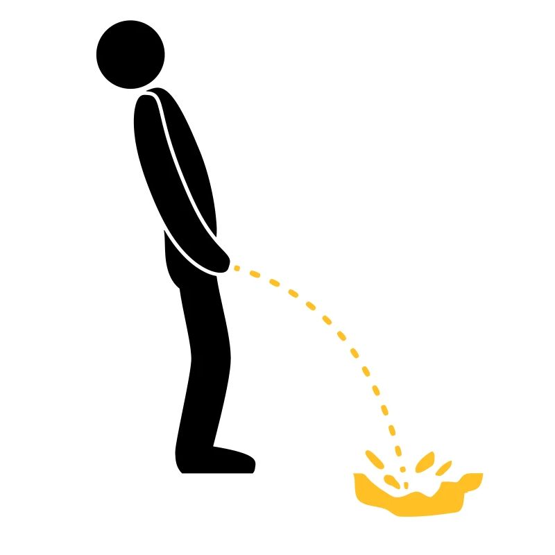 pee snow yellow winter cold ground logo in standing