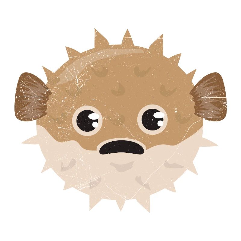 Kugelfisch Grumpy Kinder lustiges Geschenk