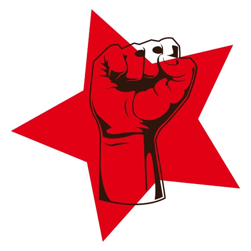 Cooles Rote Kommunist Faust Hand Protest Geschenk