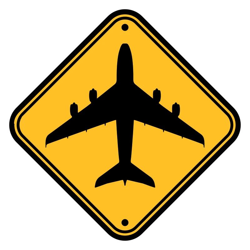 Schild Flugzeug Zone