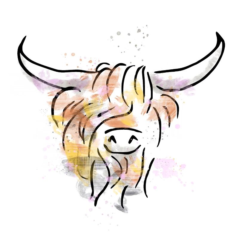 Digitale Kunst der schottischen Hochländer 02