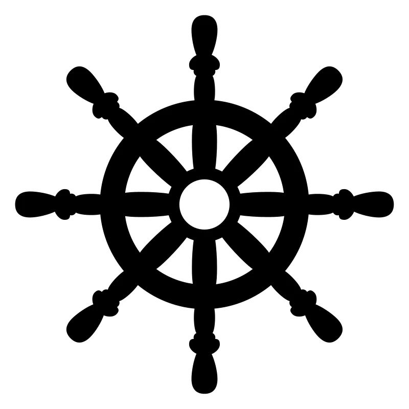 Symbole nautique vecteur bateau roue de commande Conception