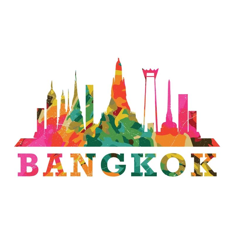 Bangkok Skyline Impression Souvenir Cadeau Idée