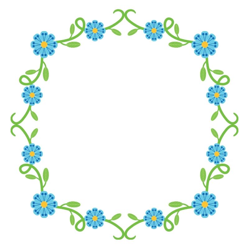 Flowers Wreath Frame