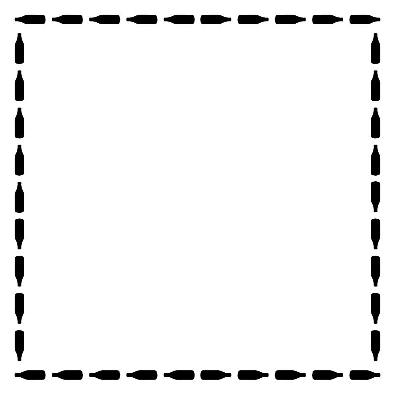 Square Beer Bottles Frame