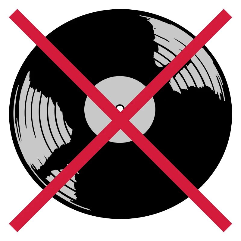 Musique de disque vinyle interdite