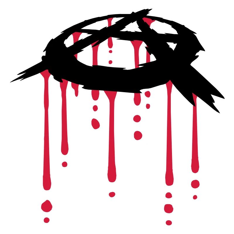 blood drop anarchy symbol
