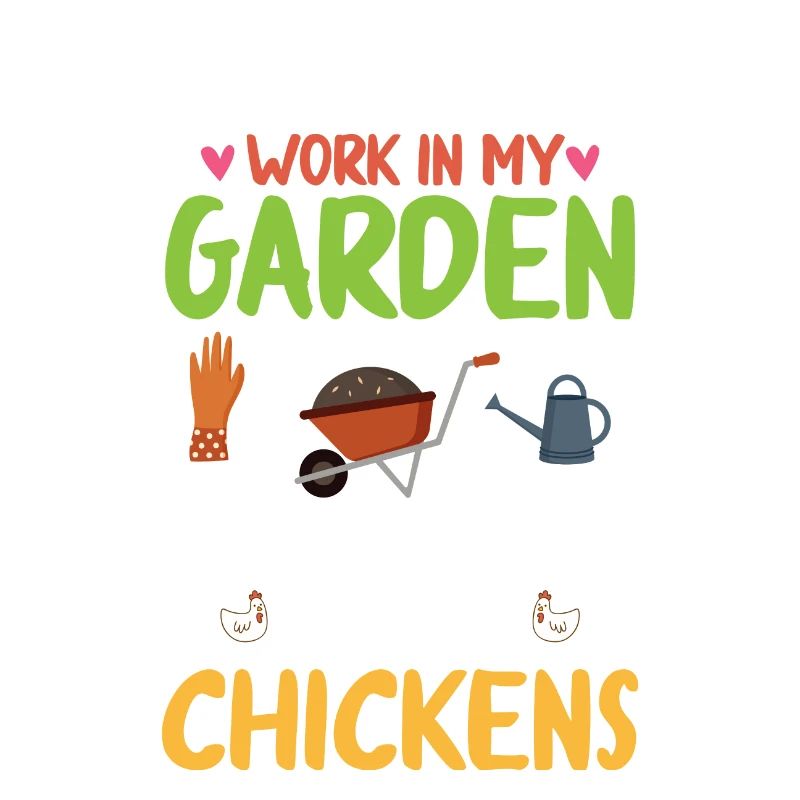 Ideé Geschenk Gartenhühner Gärtner Henne