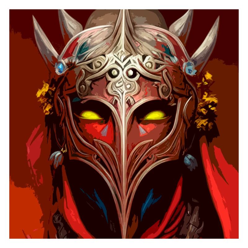 Medieval warrior mask, epic