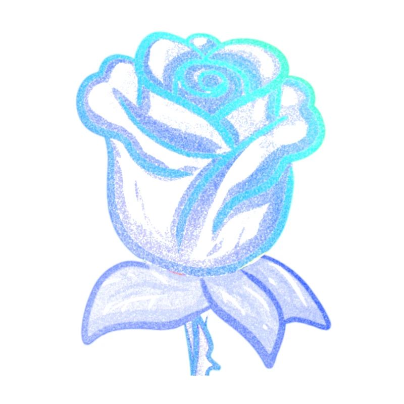 Fleur de rose bleu