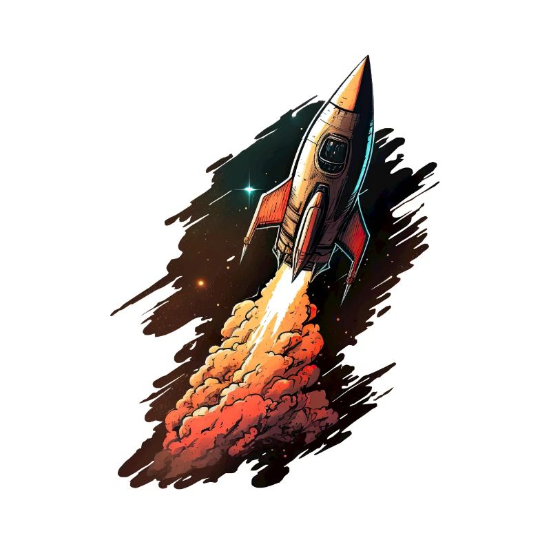 Retro Space Rocket