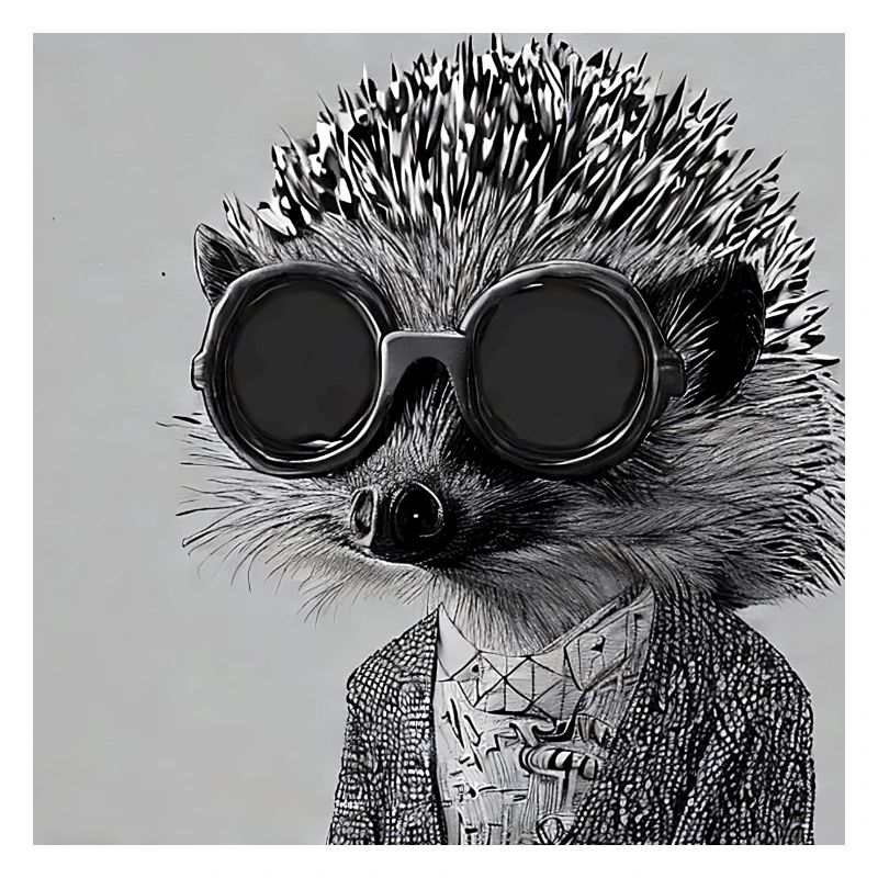 Cooler Igel mit Sonnenbrille