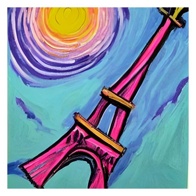 Paris Eiffelturm van gogh