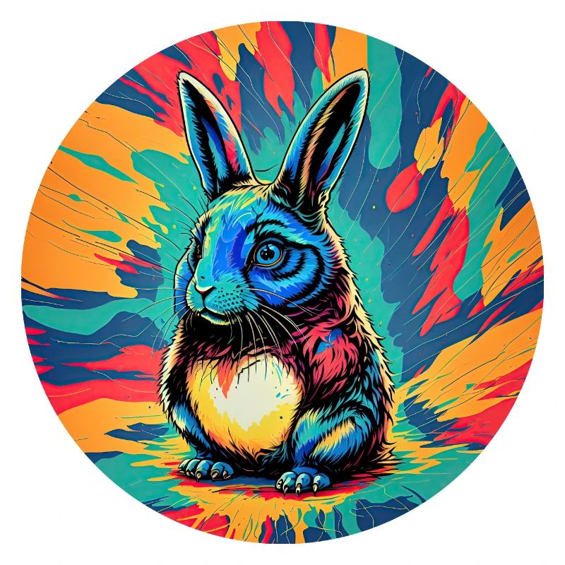 Psychedelic Easter Bunny