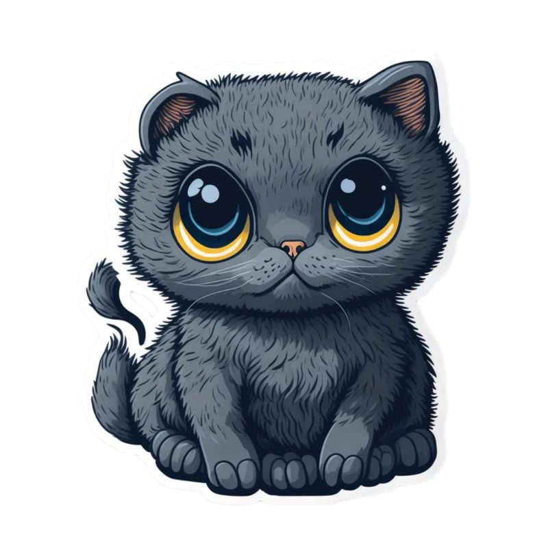 Mignon chat gris