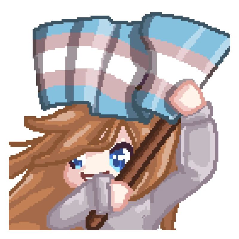 PillowG1rl Emote mit Transflagge