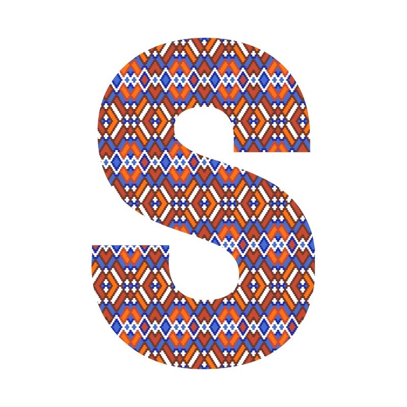 Monogram Letter S- geometric pattern