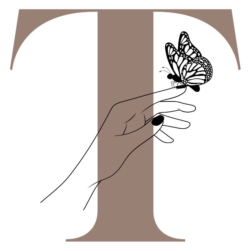 letter n magic butterfly