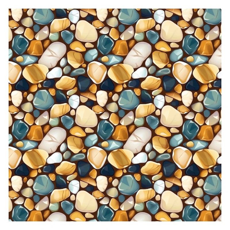 Smooth Stones Seamless Pattern Gemstones Polished
