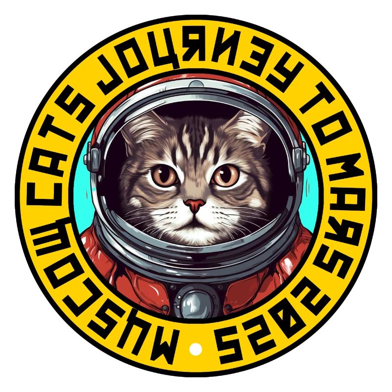 Logo du chat astronaute 3 - soviétique