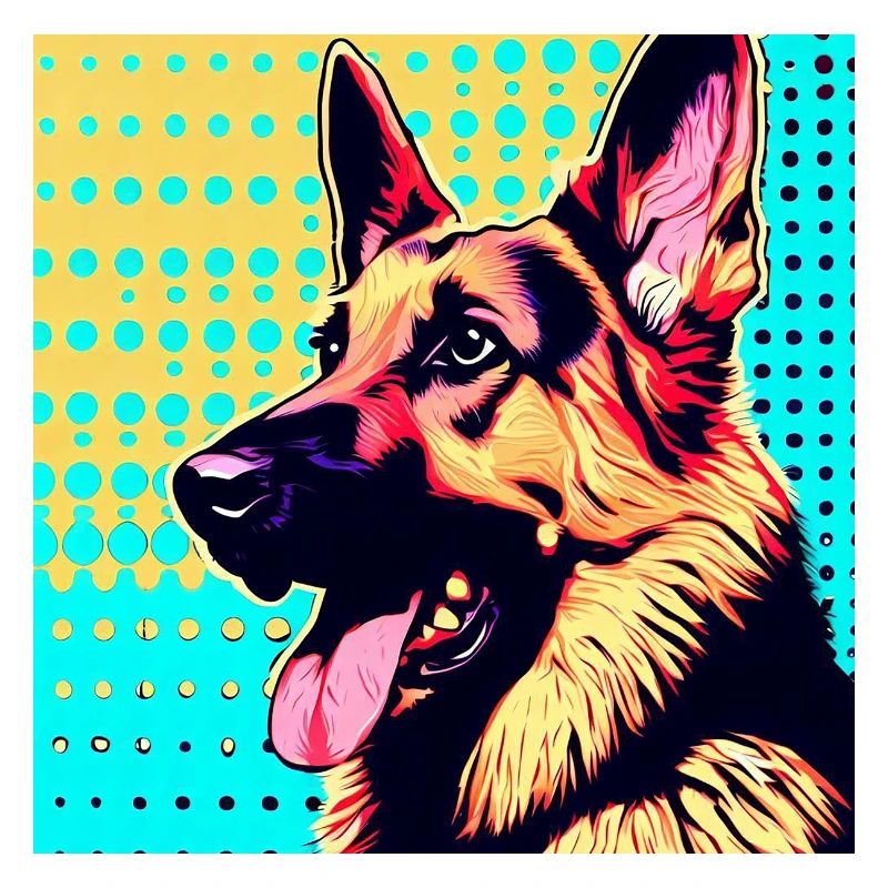 Deutscher Schäferhund Pop Art