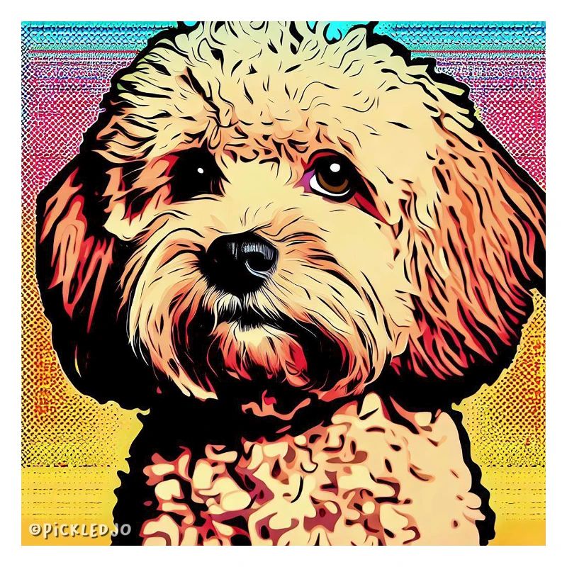 Poodle Cross pop art
