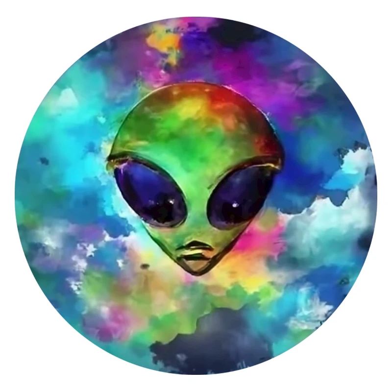 Tête d'Alien devant sa Planète