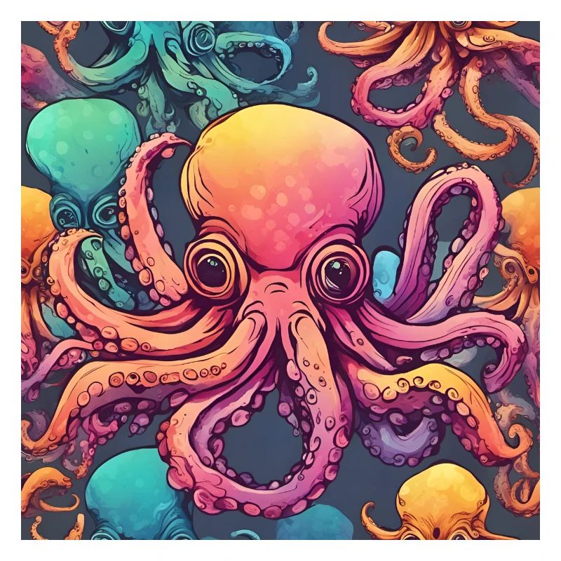 Octopus colored Nr.1