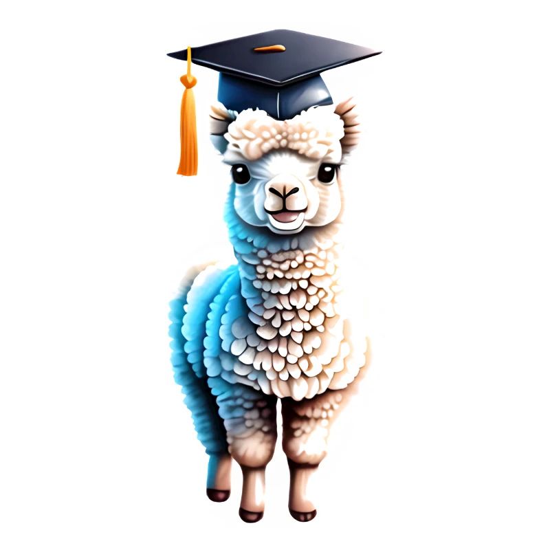 Bachelor Absolvent Alpaka Studium Schulabschluss
