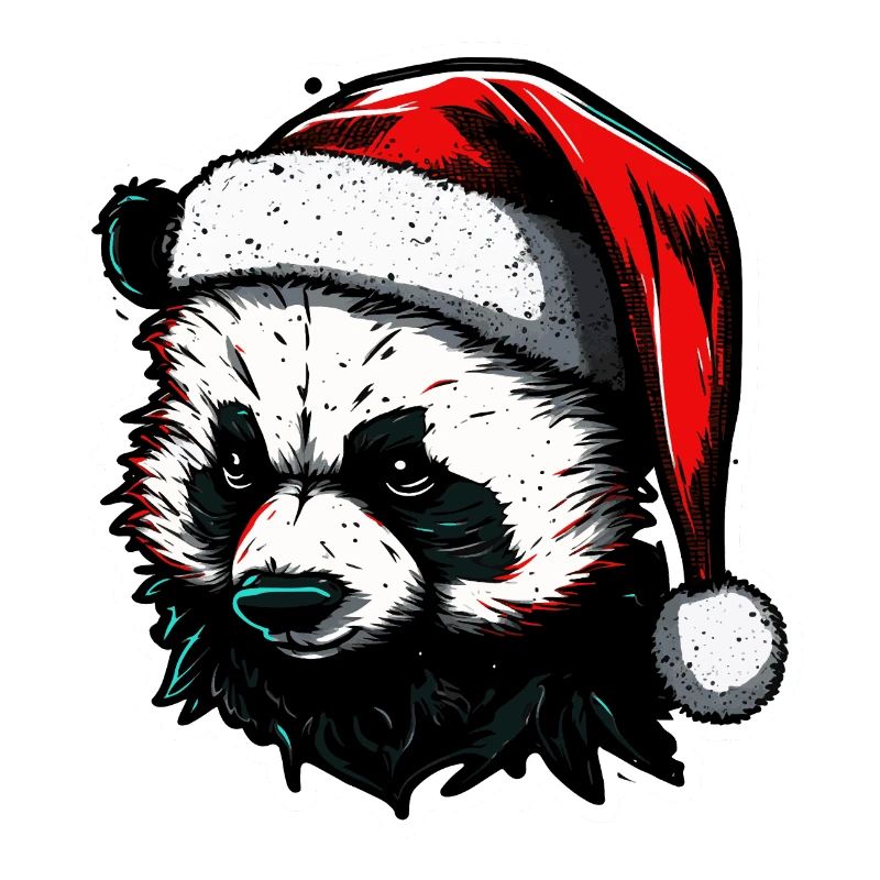 Panda de Noël effrayant