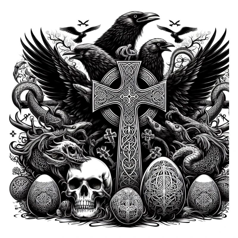 Gothic Easter themed art