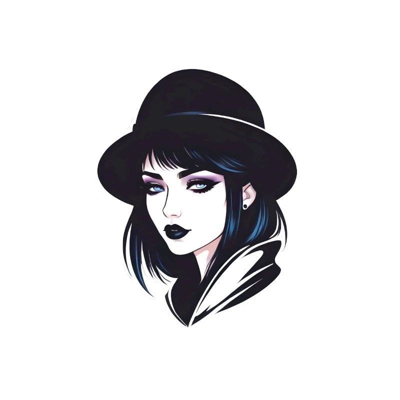 Gothic Mädchen mit Hut