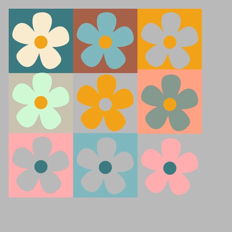 Retro Gänseblümchen Blumen