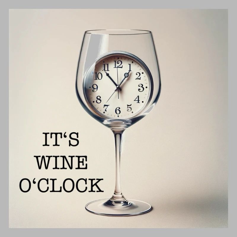 It‘s wine o‘clock - Trinkspruch Wein