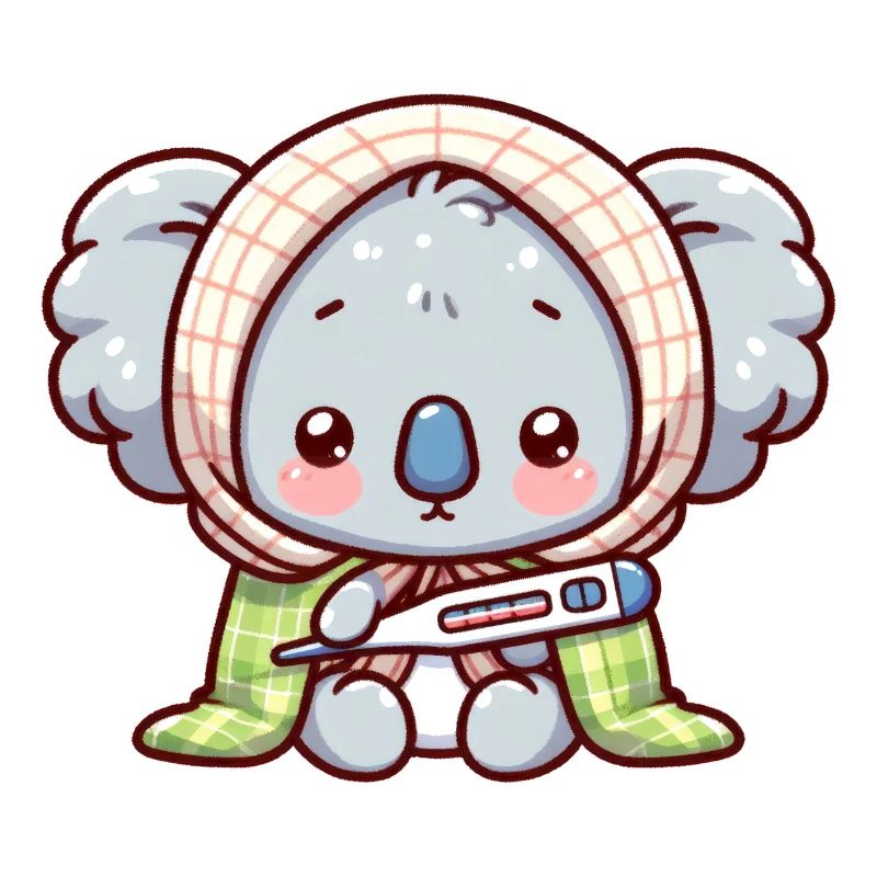 A cute sick koala bear