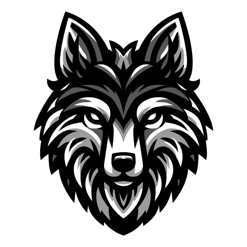 Gray Wolf Head Design